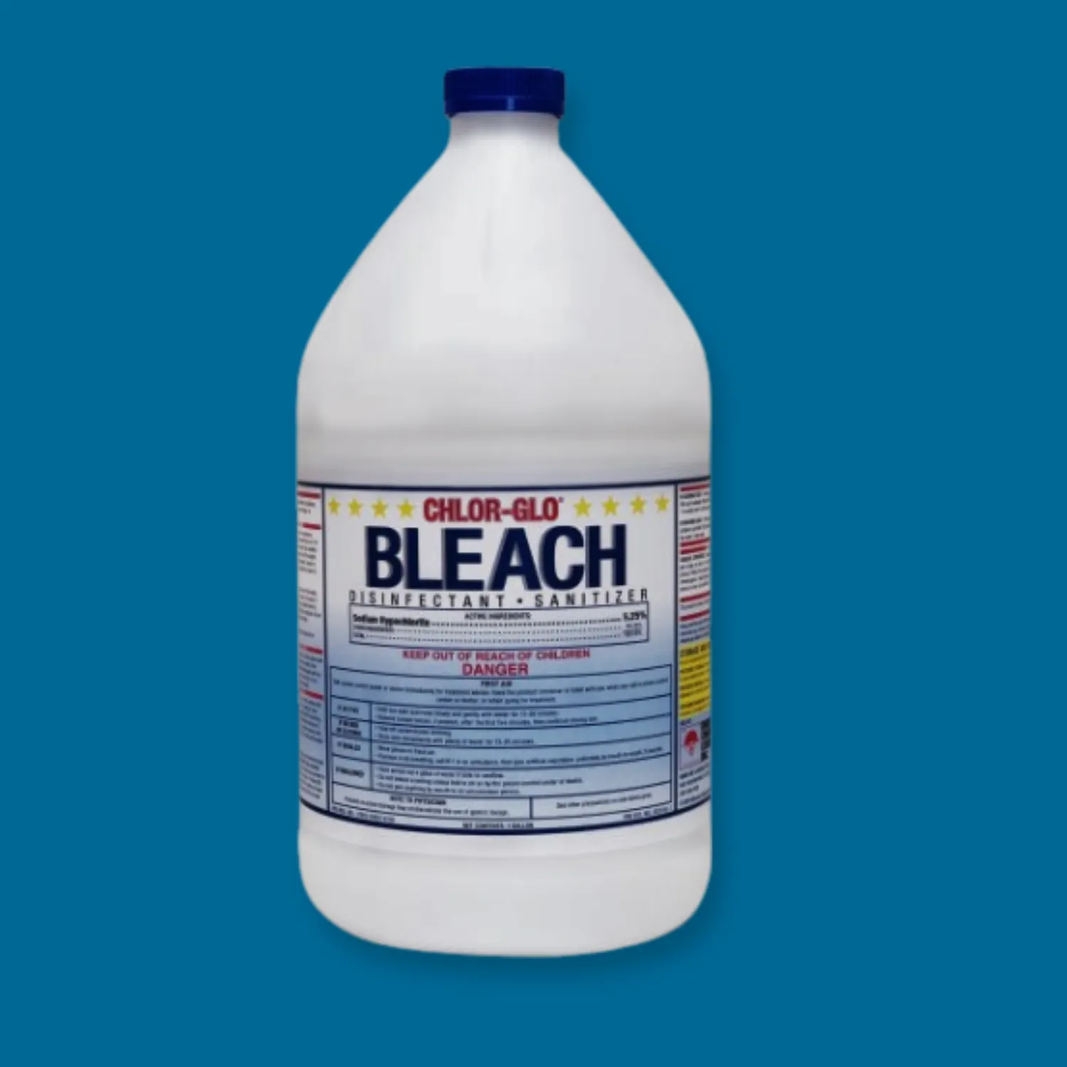 Starco Chlor-Glo Liquid 5.25% Bleach, Gallon, 4 Bottles