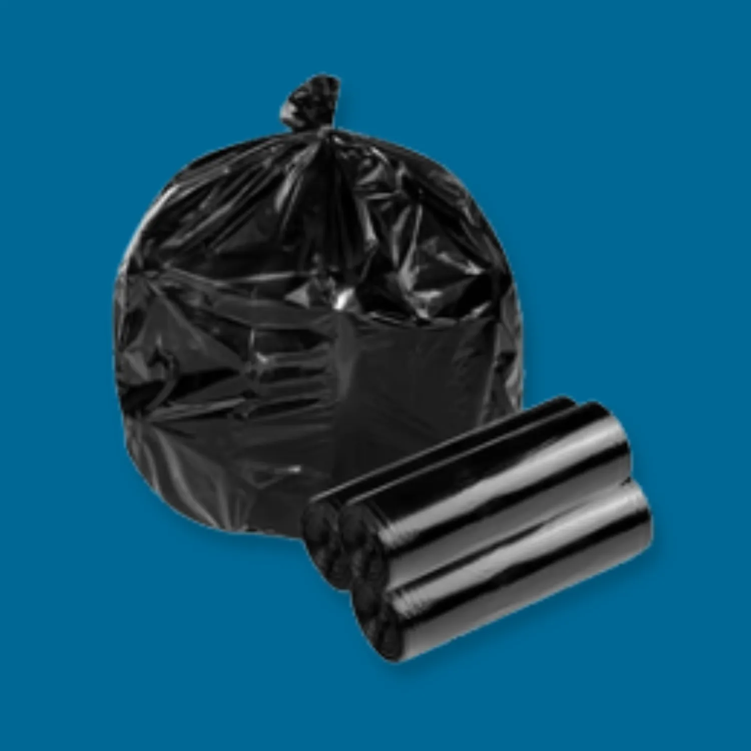 Can Liners 12 - 16 Gallon Black 1.2 Mil [500 Pack]