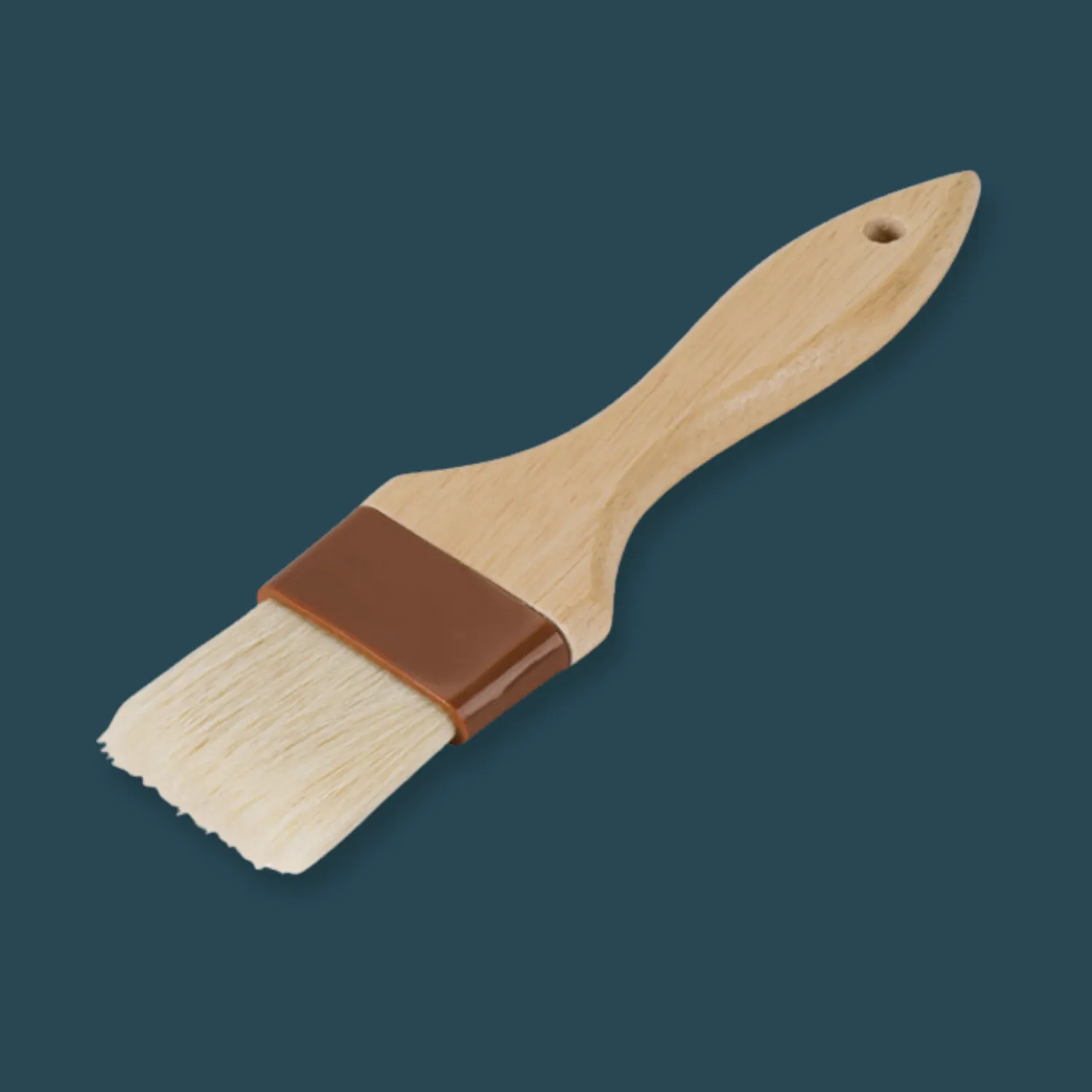 2 Wide Boar Bristle Pastry & Basting Brush with Wood Handle