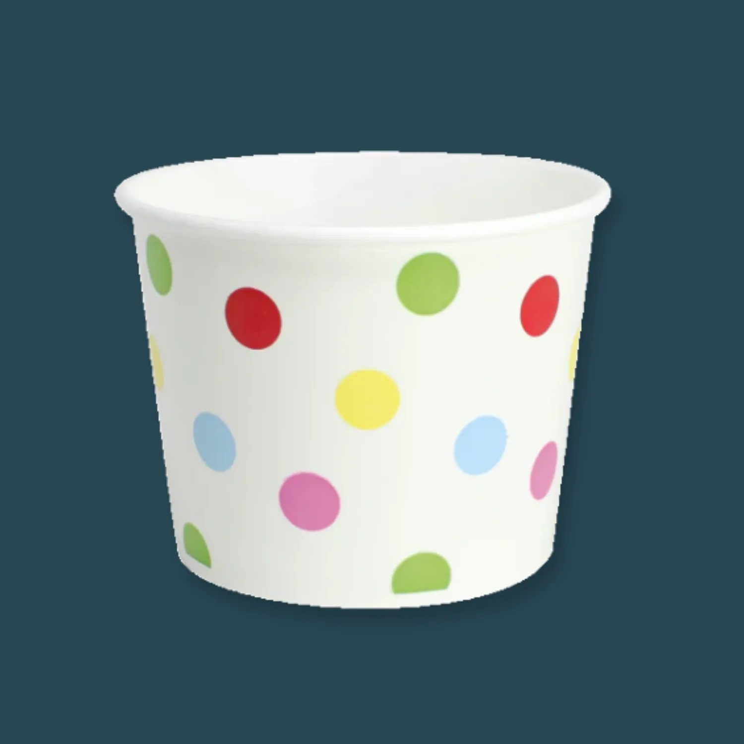 Karat 16 oz Paper Food Cup – Dot Print – 1,000/Case