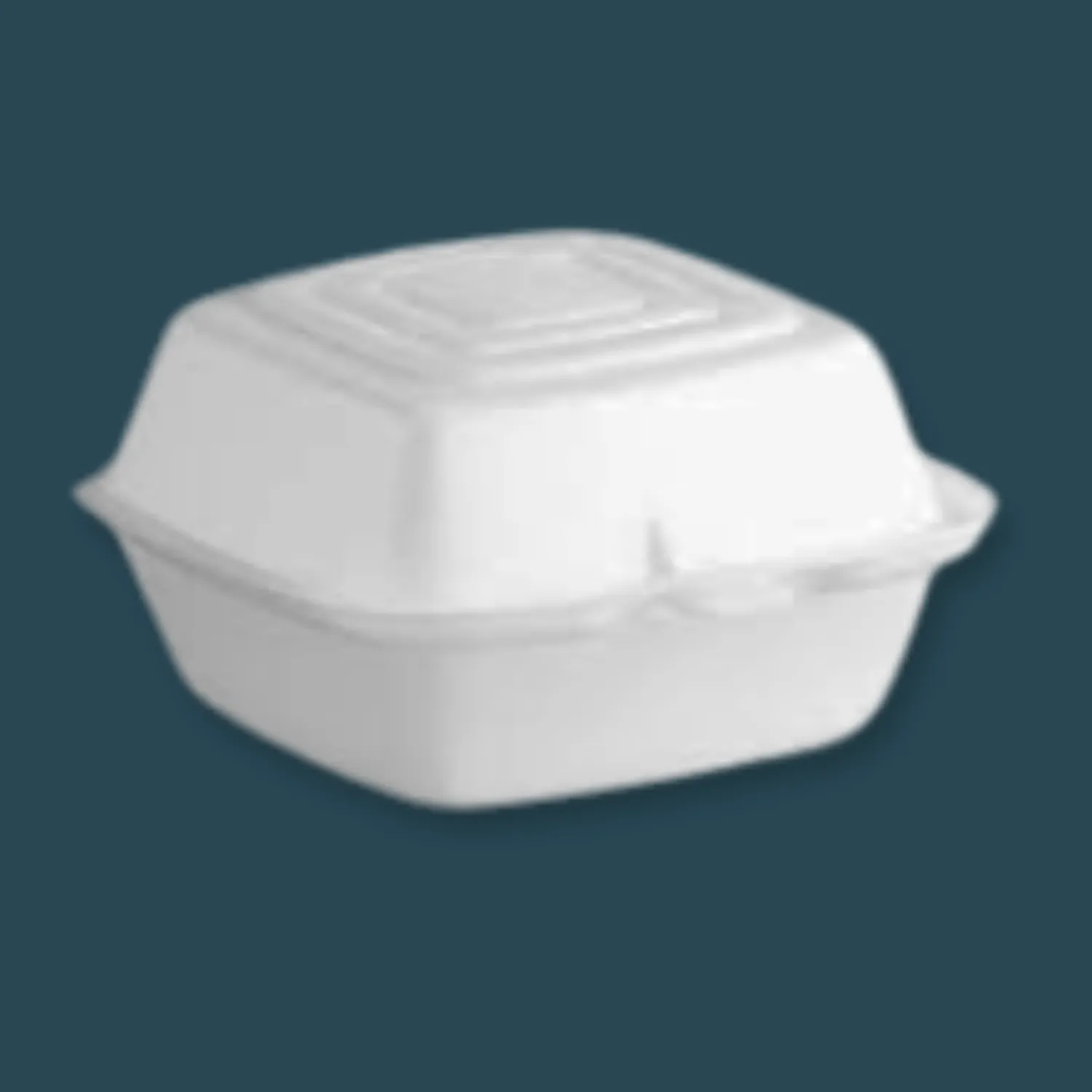 Dart 50HT1 5 x 5 x 3 White Foam Hinged Lid Containers – 500/Case