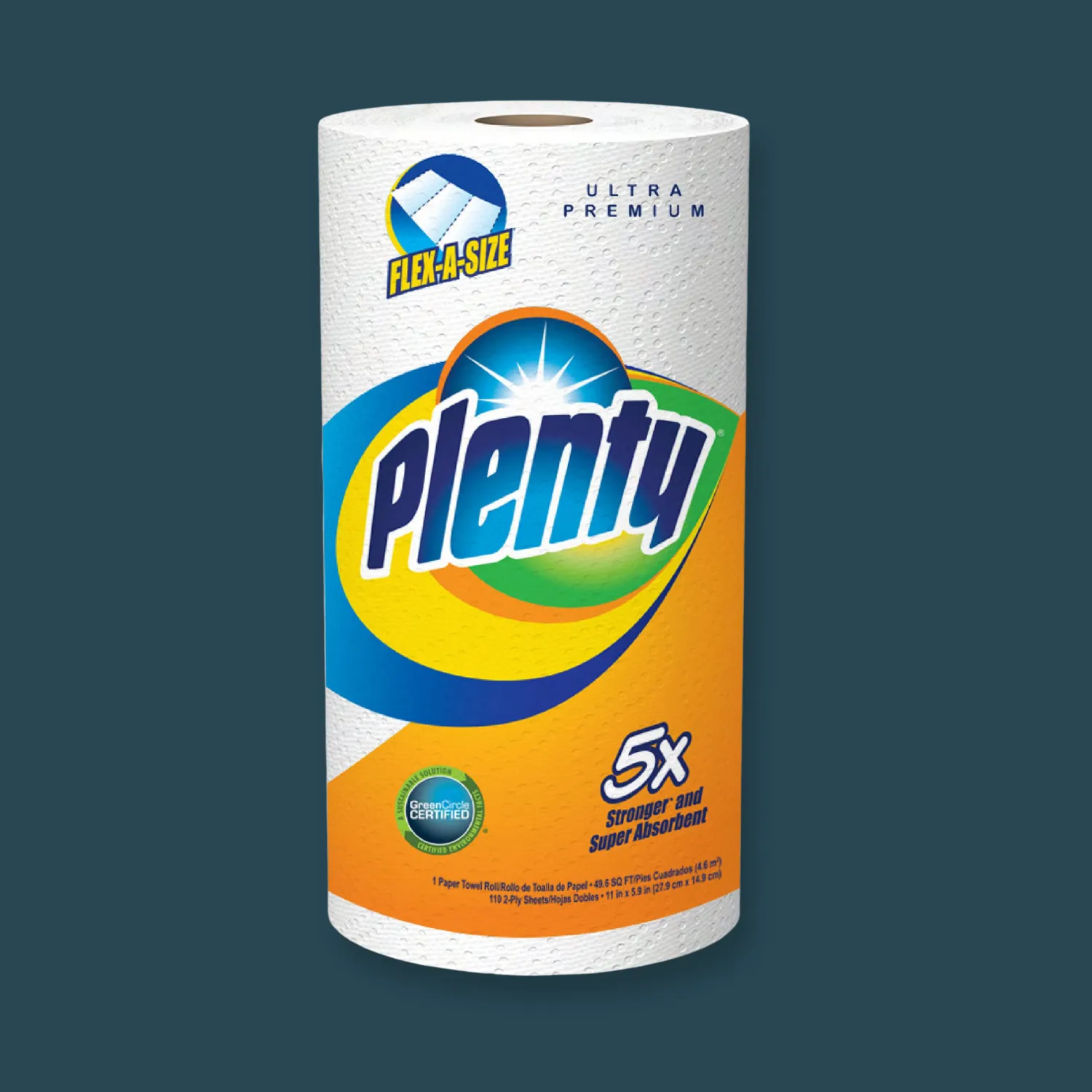 Plenty 2-Ply Paper Towel Rolls – 110 Sheets – 12/Case