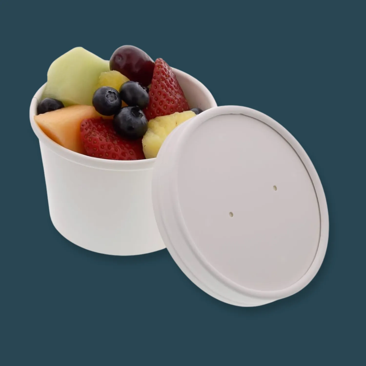 Crystal Royal 8 oz White Paper Food Containers – 500/Pack