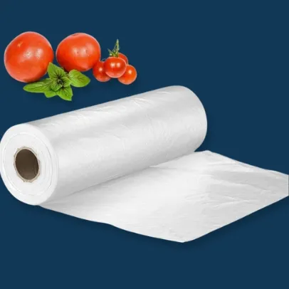 12 x 20 Plastic Produce Bag on a Roll - 4Case