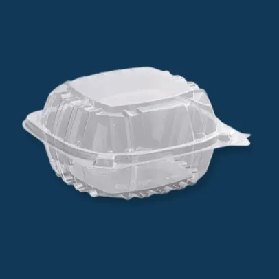 Dart C90PST1 - 8 14 x 8 14 x 3 Hinged Lid Plastic Container [250Case]