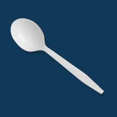 Heavy Weight Plastic Soupspoon, White [1000Case]