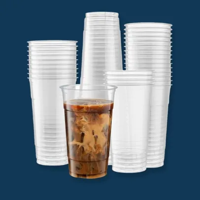 32oz PET Plastic Cold Cups [500Case]