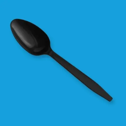 Heavy Weight Plastic Teaspoon, Black [1000Case]