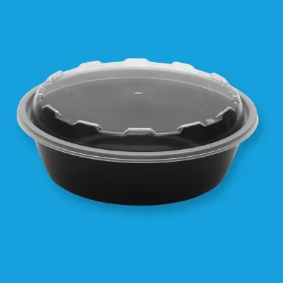24 oz Cubeware CO-624 Round Microwavable Containers with Vented Lids, White [150Case]