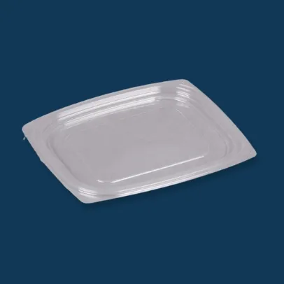 Dart C12DLR ClearPac Clear Snap-On Flat Lid for 8, 12, and 16 oz. Plastic Containers [1008Case]