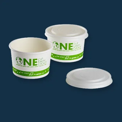 Karat Earth Flat Lid for 4 oz Compostable Paper Food Cups – 1000 pcs