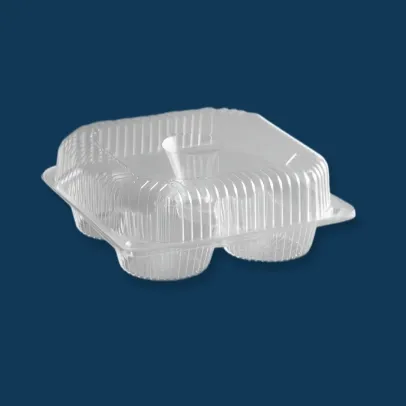 Copy of Biodegradable Products.zipBaker's Mark 4-Compartment Clear Plastic Jumbo Cupcake  Muffin Container [300Case]