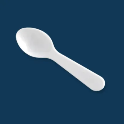 Medium Weight Plastic Ice Cream Spoon, White [3000 Pack]