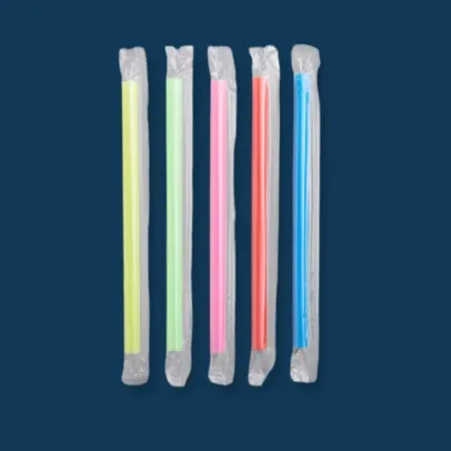 8 12 Colossal Neon Wrapped Straw [1600Case]