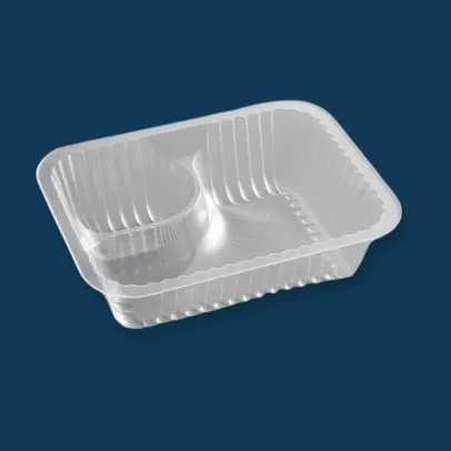Carnival King 2 Compartment Plastic Nacho Tray, Small [500 Pack]